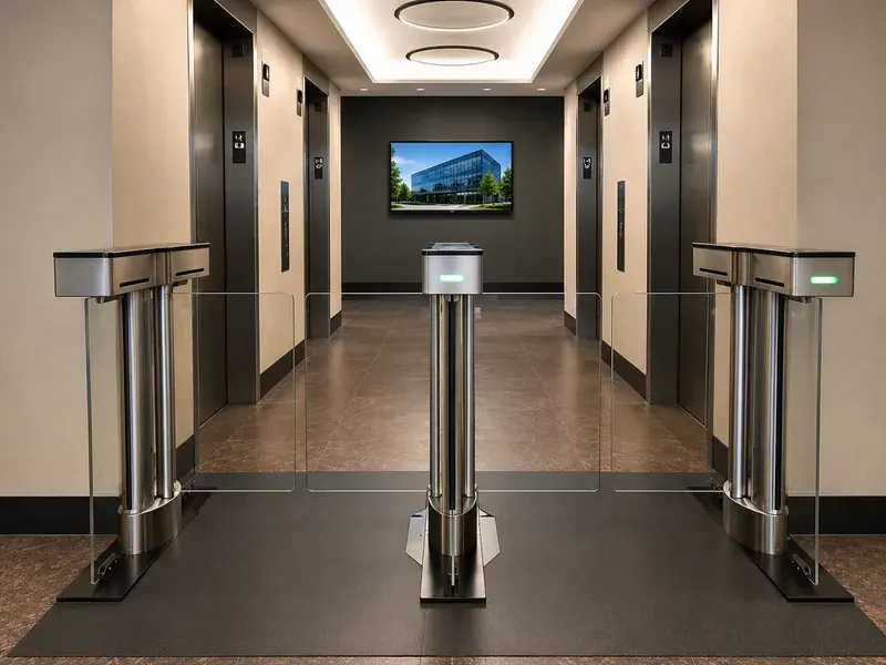 Alvarado SU4500 swinging barrier optical turnstile